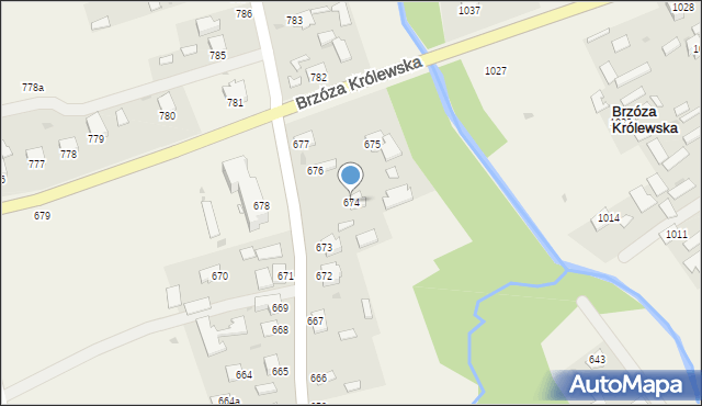 Brzóza Królewska, Brzóza Królewska, 674, mapa Brzóza Królewska