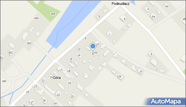 Brzóza Stadnicka, Brzóza Stadnicka, 12, mapa Brzóza Stadnicka