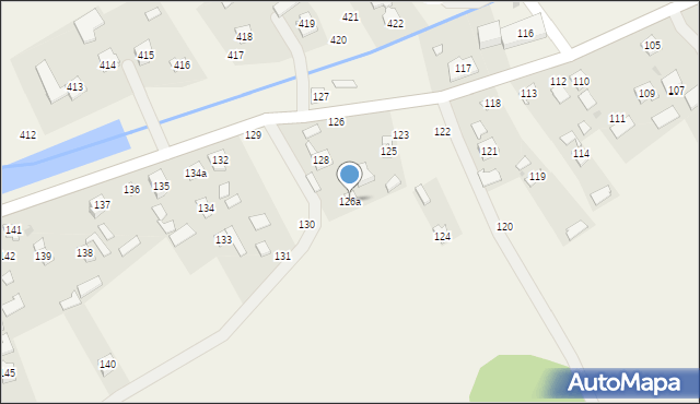 Brzóza Stadnicka, Brzóza Stadnicka, 126a, mapa Brzóza Stadnicka