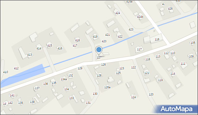 Brzóza Stadnicka, Brzóza Stadnicka, 127, mapa Brzóza Stadnicka