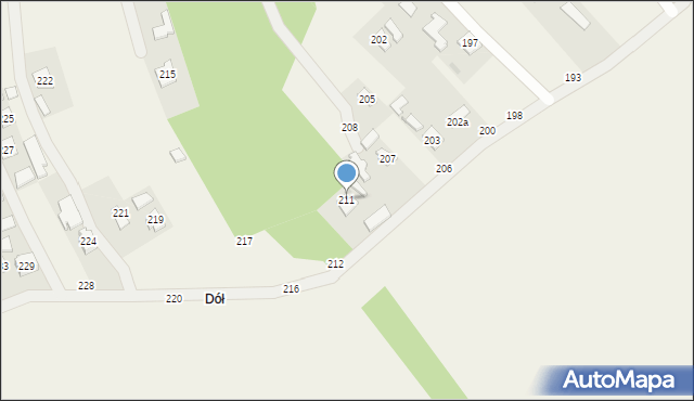 Brzóza Stadnicka, Brzóza Stadnicka, 211, mapa Brzóza Stadnicka