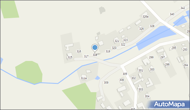 Brzóza Stadnicka, Brzóza Stadnicka, 318, mapa Brzóza Stadnicka