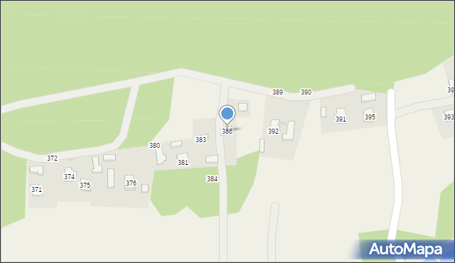 Brzóza Stadnicka, Brzóza Stadnicka, 386, mapa Brzóza Stadnicka