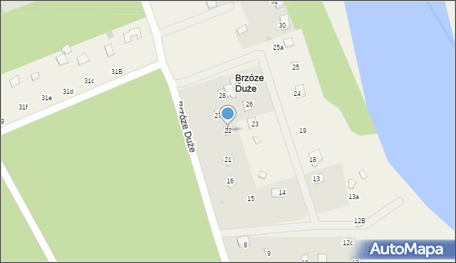 Brzóze Duże, Brzóze Duże, 22, mapa Brzóze Duże