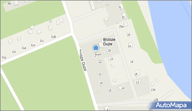Brzóze Duże, Brzóze Duże, 27, mapa Brzóze Duże