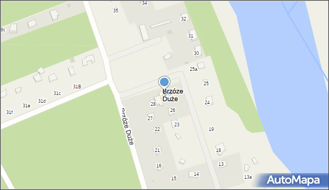 Brzóze Duże, Brzóze Duże, 29, mapa Brzóze Duże