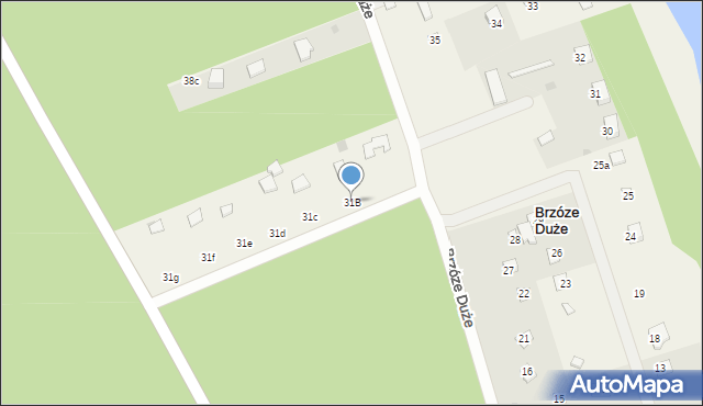 Brzóze Duże, Brzóze Duże, 31B, mapa Brzóze Duże