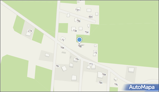 Brzóze Duże, Brzóze Duże, 73g, mapa Brzóze Duże