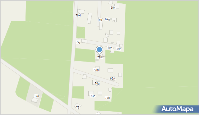 Brzóze Duże, Brzóze Duże, 79K, mapa Brzóze Duże