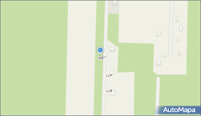 Brzóze Duże, Brzóze Duże, 80B, mapa Brzóze Duże
