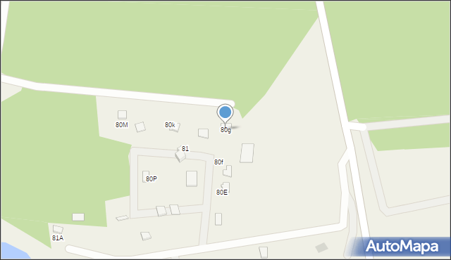 Brzóze Duże, Brzóze Duże, 80g, mapa Brzóze Duże
