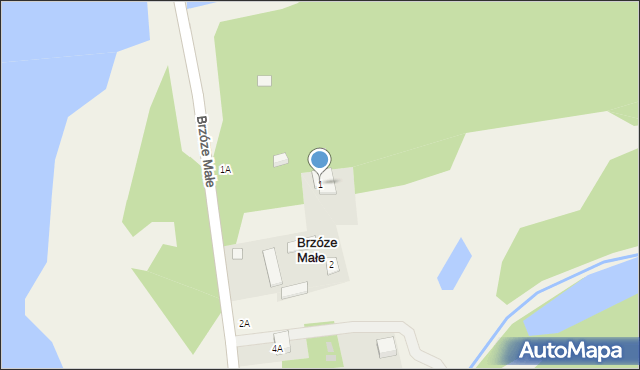 Brzóze Małe, Brzóze Małe, 1, mapa Brzóze Małe