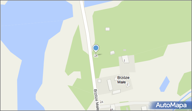 Brzóze Małe, Brzóze Małe, 1A, mapa Brzóze Małe