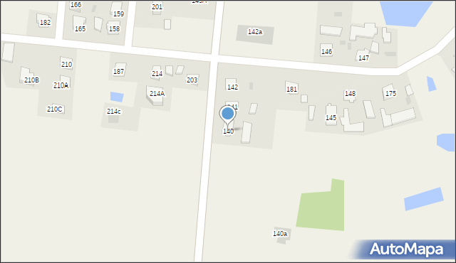 Brzozie, Brzozie, 140, mapa Brzozie