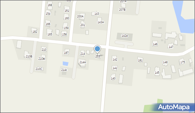 Brzozie, Brzozie, 203, mapa Brzozie