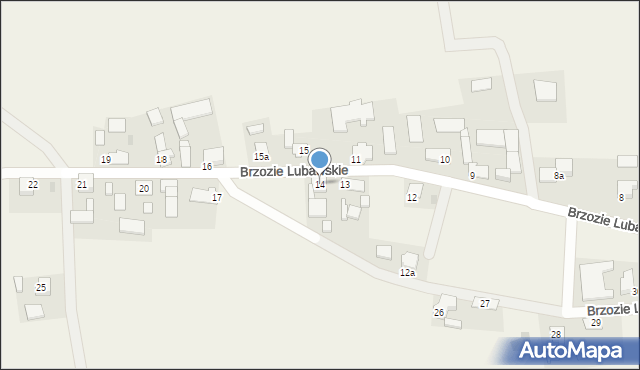 Brzozie Lubawskie, Brzozie Lubawskie, 14, mapa Brzozie Lubawskie