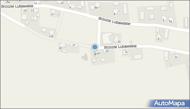 Brzozie Lubawskie, Brzozie Lubawskie, 28, mapa Brzozie Lubawskie