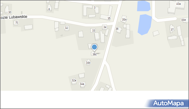 Brzozie Lubawskie, Brzozie Lubawskie, 34c, mapa Brzozie Lubawskie