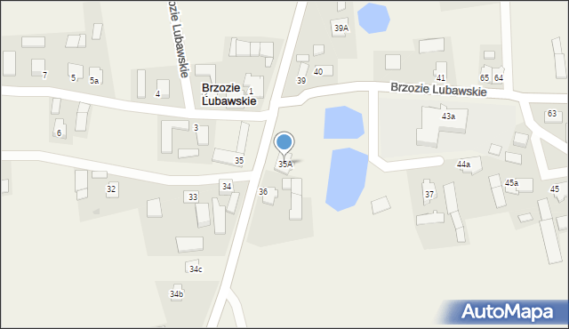 Brzozie Lubawskie, Brzozie Lubawskie, 35A, mapa Brzozie Lubawskie