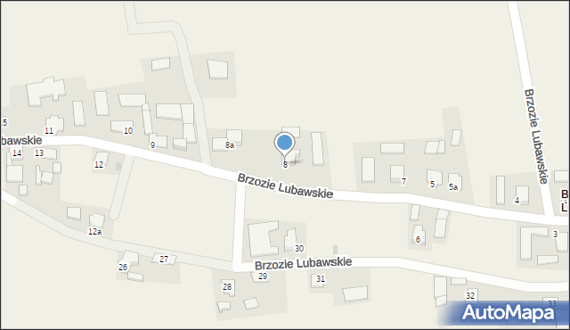 Brzozie Lubawskie, Brzozie Lubawskie, 8, mapa Brzozie Lubawskie