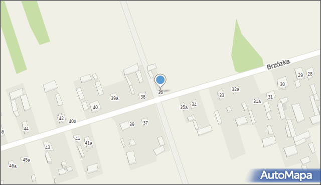 Brzózka, Brzózka, 36, mapa Brzózka