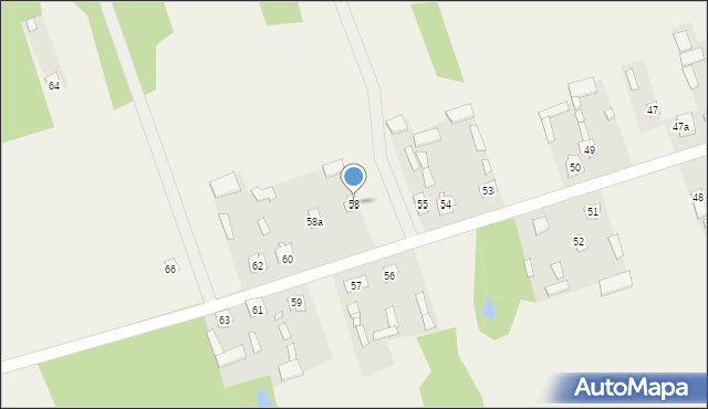 Brzózka, Brzózka, 58, mapa Brzózka