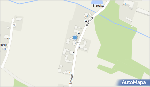 Brzózka, Brzózka, 8, mapa Brzózka