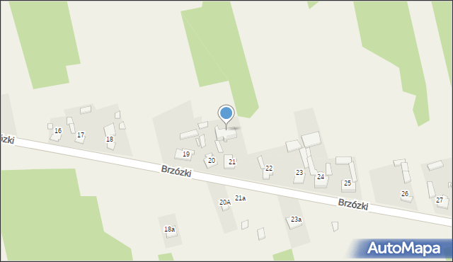 Brzózki, Brzózki, 21b, mapa Brzózki