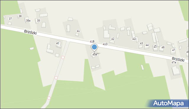 Brzózki, Brzózki, 40a, mapa Brzózki