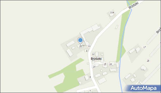 Brzózki, Brzózki, 10, mapa Brzózki