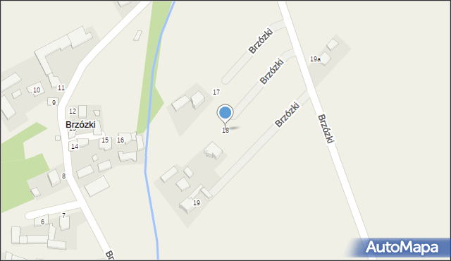 Brzózki, Brzózki, 18, mapa Brzózki