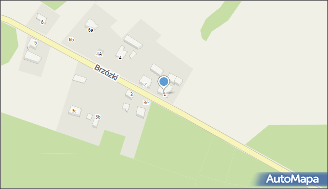 Brzózki, Brzózki, 1, mapa Brzózki