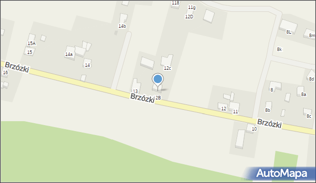Brzózki, Brzózki, 12a, mapa Brzózki