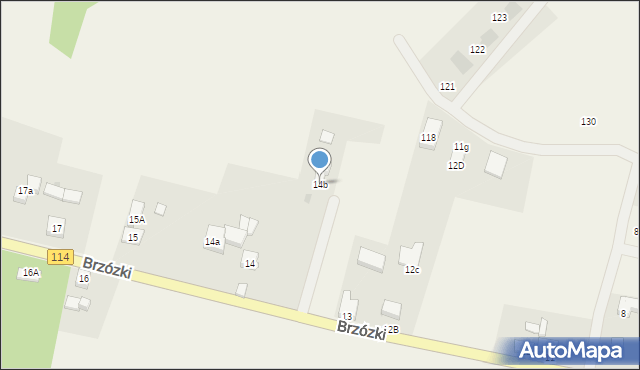 Brzózki, Brzózki, 14b, mapa Brzózki