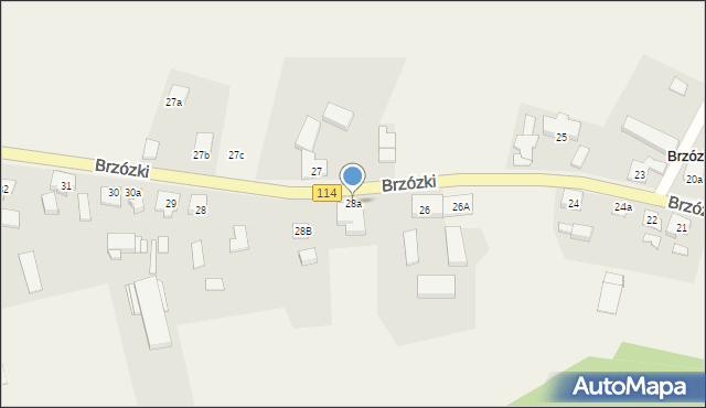 Brzózki, Brzózki, 28a, mapa Brzózki