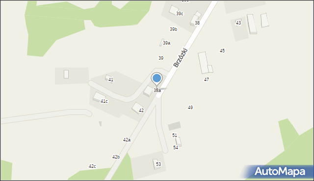 Brzózki, Brzózki, 38a, mapa Brzózki
