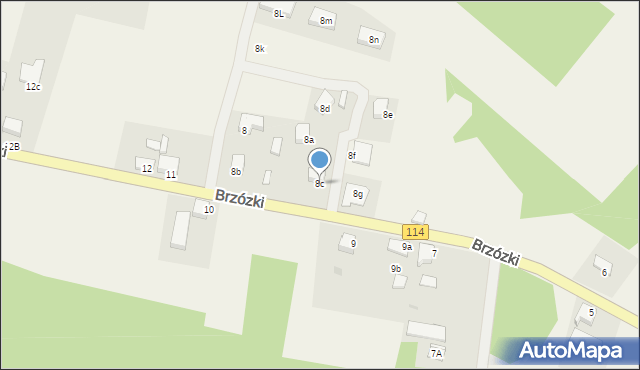 Brzózki, Brzózki, 8c, mapa Brzózki