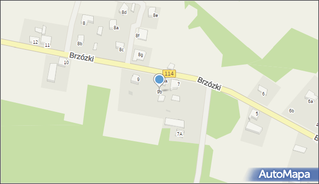 Brzózki, Brzózki, 9b, mapa Brzózki