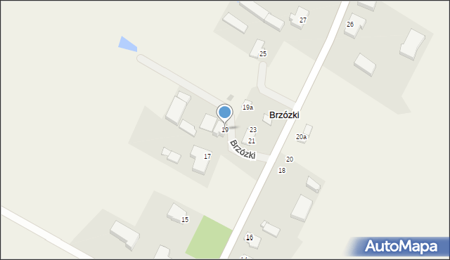 Brzózki, Brzózki, 19, mapa Brzózki