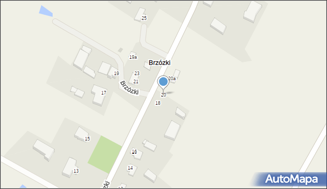 Brzózki, Brzózki, 20, mapa Brzózki