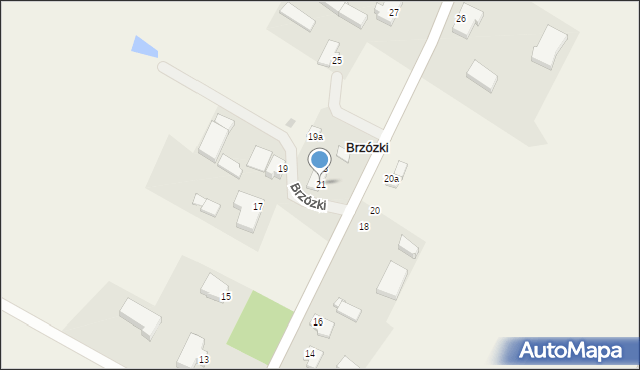 Brzózki, Brzózki, 21, mapa Brzózki