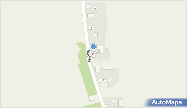 Brzózki, Brzózki, 11, mapa Brzózki