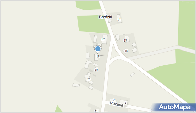 Brzózki, Brzózki, 18, mapa Brzózki