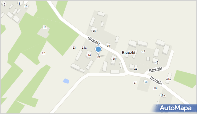 Brzózki, Brzózki, 15, mapa Brzózki