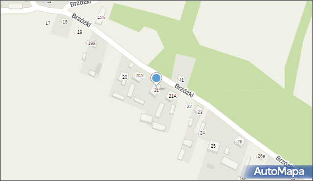 Brzózki, Brzózki, 21, mapa Brzózki