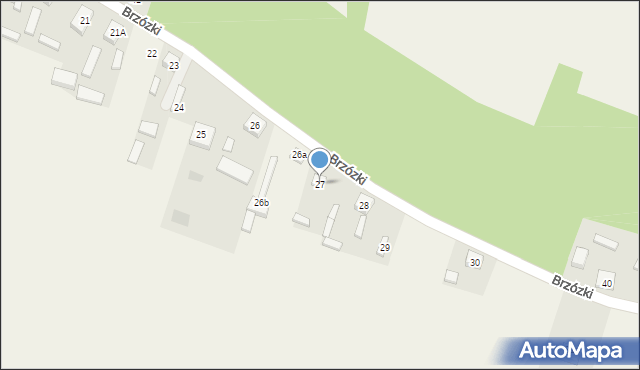 Brzózki, Brzózki, 27, mapa Brzózki