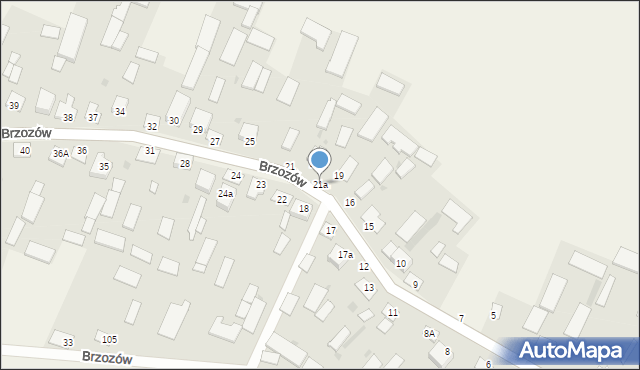 Brzozów, Brzozów, 21a, mapa Brzozów