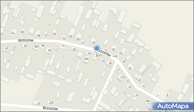 Brzozów, Brzozów, 23, mapa Brzozów
