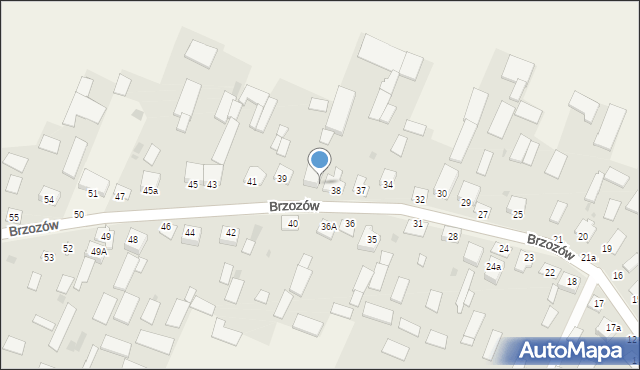 Brzozów, Brzozów, 38a, mapa Brzozów