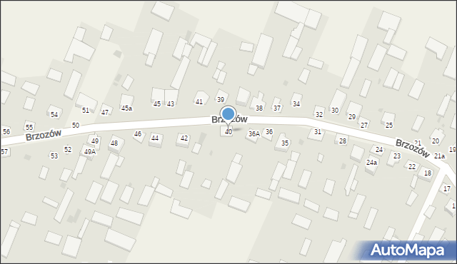Brzozów, Brzozów, 40, mapa Brzozów